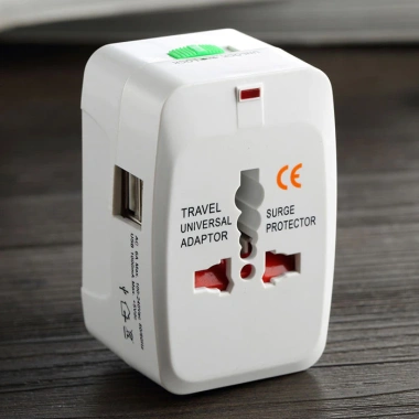 Ổ Cắm Điện Du Lịch 2 Cổng USB + Type-C, Hỗ Trợ 150 Quốc Gia, 2.400mA - Giá 110k 4 Ổ Cắm Điện Du Lịch 2 Cổng USB + Type-C, Hỗ Trợ 150 Quốc Gia, 2.400mA - Giá 110k 4