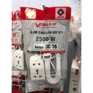 Ổ cắm điện du lịch đa năng 2 lỗ 2/3 chạc 2m S11 2.200W 10A 250V VINAKIP Giá chỉ 42.000 VND 7 Ổ cắm điện du lịch đa năng 2 lỗ 2/3 chạc 2m S11 2.200W 10A 250V VINAKIP Giá chỉ 42.000 VND 7