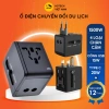 Ổ cắm điện du lịch Hotech 1.500W sạc nhanh PD20W đa năng, chống cháy, chống giật, mọi loại chân cắm OCDCH