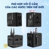 Ổ cắm điện du lịch Hotech 1.500W sạc nhanh PD20W đa năng, chống cháy, chống giật, mọi loại chân cắm OCDCH 2