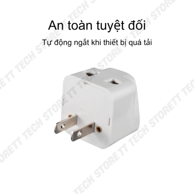 Ổ cắm điện du lịch MPE-AD1 chuyển 2 chấu sang 3 chấu, nhỏ gọn, tiện dụng, an toàn, 39.000đ 3