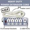 Ổ Cắm Điện Power Strip Đa Năng Thông Minh 5 Plug + 2 USB, 9 Socket Universal, Giá 60.000₫ 3