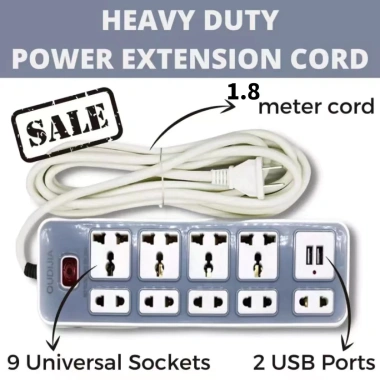 Ổ Cắm Điện Power Strip Đa Năng Thông Minh 5 Plug + 2 USB, 9 Socket Universal, Giá 60.000₫