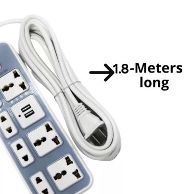 Ổ Cắm Điện Power Strip Đa Năng Thông Minh 5 Plug + 2 USB, 9 Socket Universal, Giá 60.000₫