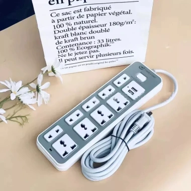Ổ Cắm Điện Power Strip Đa Năng Thông Minh 5 Plug + 2 USB, 9 Socket Universal, Giá 60.000₫ 9 Ổ Cắm Điện Power Strip Đa Năng Thông Minh 5 Plug + 2 USB, 9 Socket Universal, Giá 60.000₫ 9