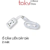 Ổ Cắm Điện Taky 2m Liền Dây Nối Dài - 2 Lỗ 2 Chạc & 3 Chạc An Toàn Tiện Dụng 108.900 VND