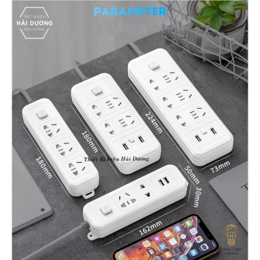 Ổ Cắm Điện Thông Minh Đa Chức Năng OD-318 Dây 2m8 - USB Chuẩn Sạc An Toàn, Chống Giật, Giá 49.000đ