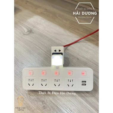 Ổ Cắm Điện Thông Minh OD-326 Đèn Chuyển Đổi, USB Sạc An Toàn Chống Giật 89.000₫