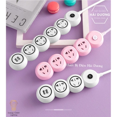 Ổ Cắm Điện Tròn Thông Minh OD-3.399 2m8 - Đèn Chuyển Đổi Đa Chức Năng và USB, Giá 108.999₫ 4