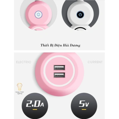 Ổ Cắm Điện Tròn Thông Minh OD-3.399 2m8 - Đèn Chuyển Đổi Đa Chức Năng và USB, Giá 108.999₫ 5