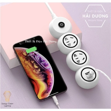 Ổ Cắm Điện Tròn Thông Minh OD-3.399 2m8 - Đèn Chuyển Đổi Đa Chức Năng và USB, Giá 108.999₫ 9