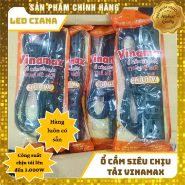 Ổ Cắm Điện Vinamax 6 Lỗ 2 Công Tắc Dây Dài 3m/5m Chịu Tải 3.000W An Toàn Tiện Lợi Giá Ưu Đãi 176.400 VND 4
