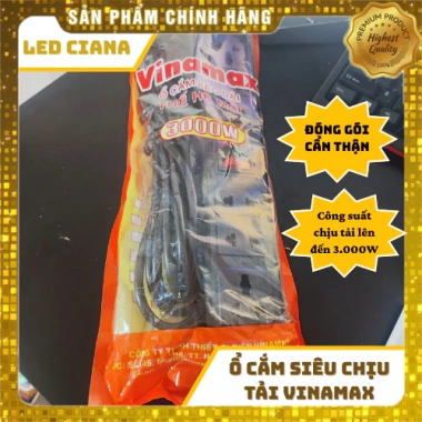 Ổ Cắm Điện Vinamax 6 Lỗ 2 Công Tắc Dây Dài 3m/5m Chịu Tải 3.000W An Toàn Tiện Lợi Giá Ưu Đãi 176.400 VND 5