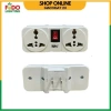Ổ cắm đôi 3 chấu trắng, công tắc tiện lợi, du lịch, giảm giá 22% chỉ 63.000₫