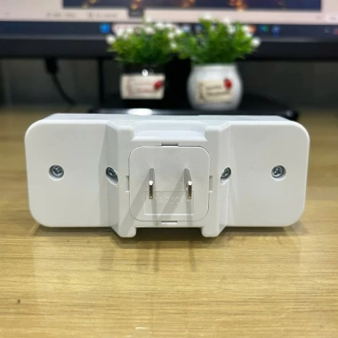 Ổ cắm đôi 3 chấu trắng, công tắc tiện lợi, du lịch, giảm giá 22% chỉ 63.000₫ 3