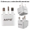 Ổ cắm du lịch 3 chân kiểu Anh AD2 MPE - Giá chỉ 26.868₫, tiết kiệm và an toàn 2