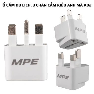 Ổ cắm du lịch 3 chân kiểu Anh AD2 MPE - Giá chỉ 26.868₫, tiết kiệm và an toàn