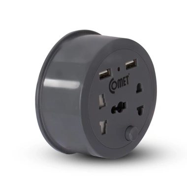 Ổ Cắm Du Lịch COMET CES9.111 Dây Quay 1m - 2 USB + 3/2 Chấu, Giá 125k 3 Ổ Cắm Du Lịch COMET CES9.111 Dây Quay 1m - 2 USB + 3/2 Chấu, Giá 125k 3
