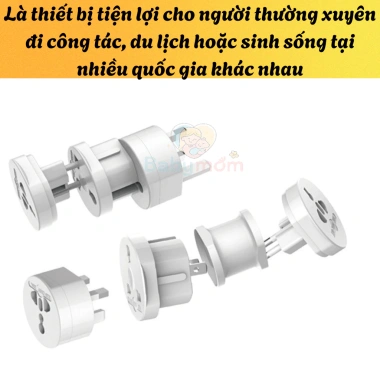 Ổ cắm du lịch đa chuẩn - Bộ đổi nguồn quốc tế, 4 băng tần, giá chỉ 109.000 VND