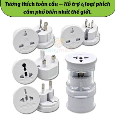 Ổ cắm du lịch đa chuẩn - Bộ đổi nguồn quốc tế, 4 băng tần, giá chỉ 109.000 VND 5 Ổ cắm du lịch đa chuẩn - Bộ đổi nguồn quốc tế, 4 băng tần, giá chỉ 109.000 VND 5