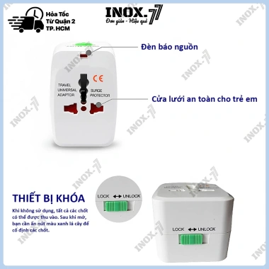 Ổ cắm du lịch đa năng 321 - Chuyển đổi chuẩn EU, US, AU, JP, dùng được tại hơn 200 quốc gia, giá chỉ 29.000đ