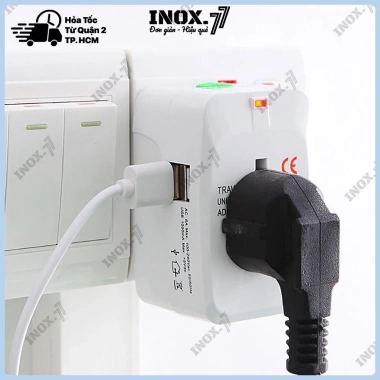 Ổ cắm du lịch đa năng 321 - Chuyển đổi chuẩn EU, US, AU, JP, dùng được tại hơn 200 quốc gia, giá chỉ 29.000đ