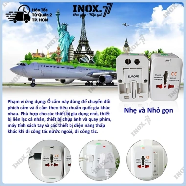 Ổ cắm du lịch đa năng 321 - Chuyển đổi chuẩn EU, US, AU, JP, dùng được tại hơn 200 quốc gia, giá chỉ 29.000đ 8 Ổ cắm du lịch đa năng 321 - Chuyển đổi chuẩn EU, US, AU, JP, dùng được tại hơn 200 quốc gia, giá chỉ 29.000đ 8