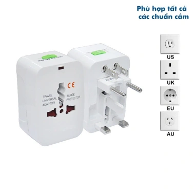Ổ Cắm Du Lịch Đa Năng Honeys ECO-TV1 - Chuyển Đổi Jack, Gọn Gàng, Tiết Kiệm 12k