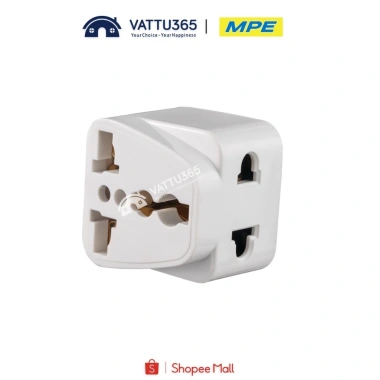 Ổ Cắm Du Lịch Đa Năng MPE 2 Chân Dẹt 3 Chấu Vuông - Dùng 160 Quốc Gia, Bảo Hành 12 Tháng, Giá 30.600₫ 3