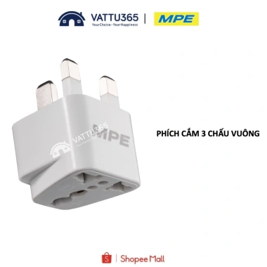 Ổ Cắm Du Lịch Đa Năng MPE 2 Chân Dẹt 3 Chấu Vuông - Dùng 160 Quốc Gia, Bảo Hành 12 Tháng, Giá 30.600₫ 6