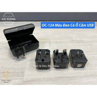 Ổ cắm du lịch đa năng tháo rời USB OC-124, giảm còn 35k, hỗ trợ 4 chuẩn quốc tế