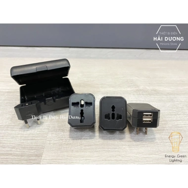 Ổ cắm du lịch đa năng tháo rời USB OC-124, giảm còn 35k, hỗ trợ 4 chuẩn quốc tế