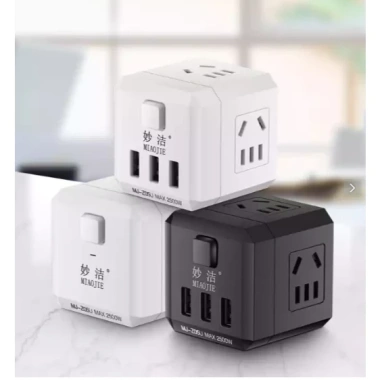 Ổ Cắm Du Lịch Deli 20W Sạc Nhanh, 4 Loại Chân Cắm, Chia Điện Đa Năng – 159.000đ