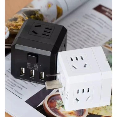 Ổ Cắm Du Lịch Deli 20W Sạc Nhanh, 4 Loại Chân Cắm, Chia Điện Đa Năng – 159.000đ