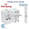 Ổ cắm du lịch Điện Quang ĐQ ESK TV01 - Lỗ cắm chuẩn quốc tế, mọi chân cắm, thiết kế nhỏ gọn, giảm giá 40.000 VND 8