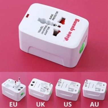 Ổ cắm du lịch Điện Quang ĐQ ESK TV01 màu trắng - Giá ưu đãi 84.150, an toàn, đa ổ cắm cho chuyến đi 2