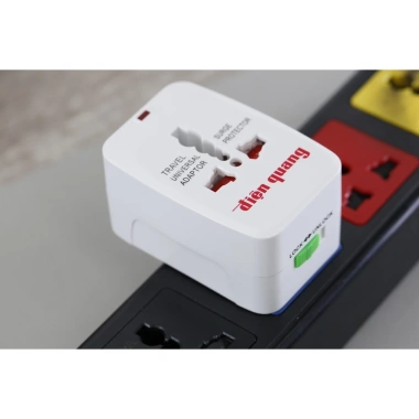 Ổ cắm du lịch Điện Quang ESK TV01 - An toàn, nhỏ gọn, tiện lợi, bảo hành 12 tháng, giá chỉ 92.504₫ 5