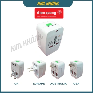 Ổ cắm du lịch Điện Quang ESK TV01 - Lỗ cắm chuẩn quốc tế, hợp mọi chân, bảo hành 1 năm, giá 92,000 VND 2