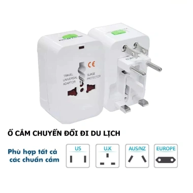 Ổ cắm du lịch ĐQ ESK TV01 - Lỗ cắm chuẩn quốc tế, nhỏ gọn, dễ mang theo, 27.000₫ 3