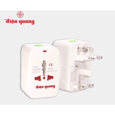 Ổ cắm du lịch ĐQ ESK TV01 trắng chịu nhiệt, tự ngắt quá tải - chính hãng Điện Quang, 77.000₫