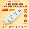 Ổ cắm du lịch kéo dài 1.5m quấn gọn, bảo vệ trẻ em, đa năng 2 ổ và 4 USB - Giá chỉ 161k