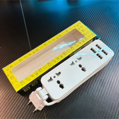 Ổ cắm du lịch kéo dài 1.5m quấn gọn, bảo vệ trẻ em, đa năng 2 ổ và 4 USB - Giá chỉ 161k 4