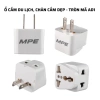 Ổ cắm du lịch MPE 2 chấu AD1 + 3 chấu AD2 - Nhỏ gọn, chuyển đổi phích cắm, giá 23.800₫