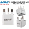 Ổ cắm du lịch MPE 2 chấu AD1 + 3 chấu AD2 - Nhỏ gọn, chuyển đổi phích cắm, giá 23.800₫ 2