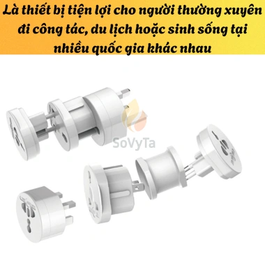 Ổ cắm du lịch toàn cầu đa chuẩn - Bộ đổi nguồn đa năng du lịch quốc tế, giá ưu đãi 109.000₫