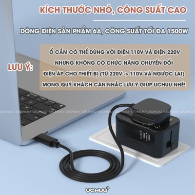 Ổ cắm du lịch UCHUU đa năng, cốc sạc nhiều thiết bị, chuyển phích cắm toàn cầu, tiện lợi cho chuyến đi 7