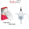 Ổ Cắm Gật Gù Taky 3 Lỗ Xoay 180° Dành Cho Không Gian Hẹp - An Toàn, Tiện Dụng