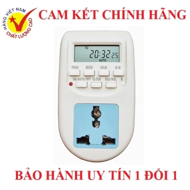 Ổ cắm hẹn giờ AL06 tự động bật tắt máy bơm, sạc điện thoại, nồi điện – Cài 1 lần, dùng quanh năm