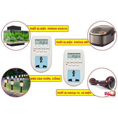 Ổ Cắm Hẹn Giờ Điện Tử 16 Chương Trình Tự Động Bật/Tắt - Công Tắc Đa Năng BIG BANG - Giá 108.000 VND