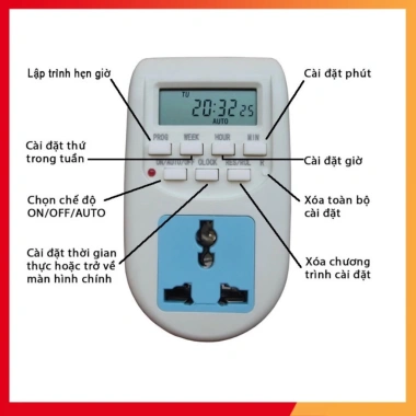 Ổ cắm hẹn giờ điện tử AL-06 đếm ngược 1 lần cài, bật tắt tự động, giá ưu đãi 79.000₫ 3